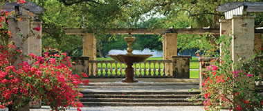 Fountain along Country Club Prado in Coral Gables, FL